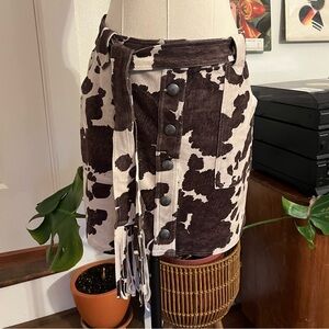 Shyanne Cow Print Mini Skirt